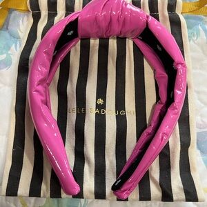 Lele Sadoughi Pink Headband PINK TAFFY FAUX LEATHER
HEADBAND